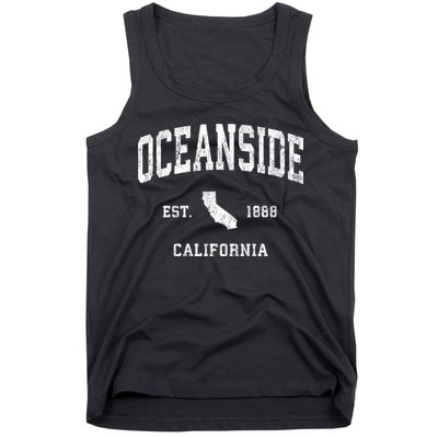 Oceanside California Ca Vintage Athletic Tank Top