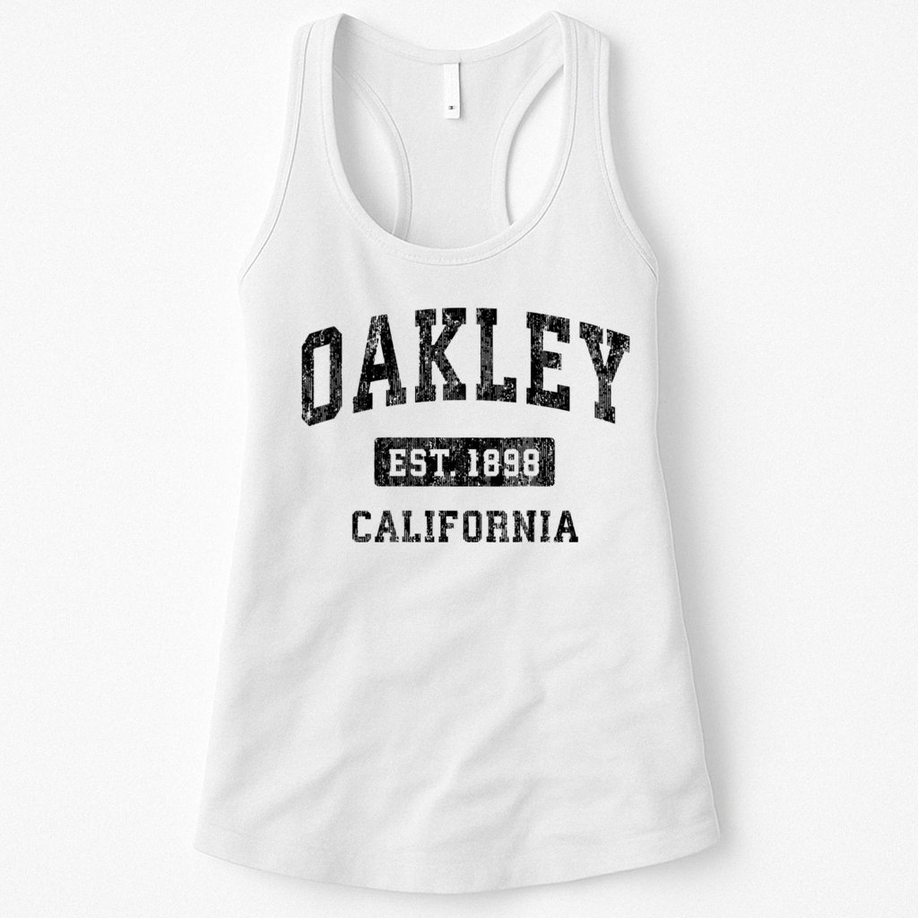Oakley California Ca Vintage Established Sports Design Womens Tank Top