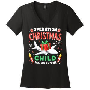 Operation Christmas Child Funny Family Matching Xmas Women's V-Neck T-Shirt