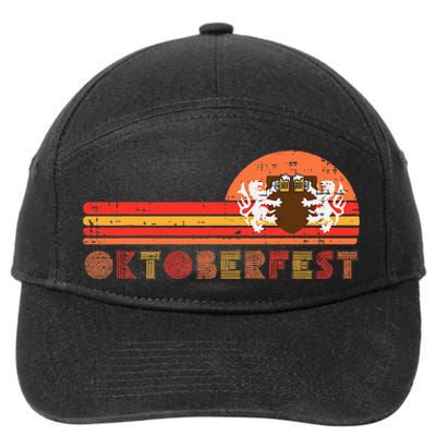 Oktoberfest Crest Chest Retro Bavarian Festival 7-Panel Snapback Hat