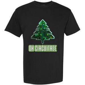 Oh Circuitree Christmas Electronics Circuit Board Garment-Dyed Heavyweight T-Shirt