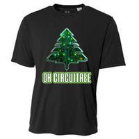 Oh Circuitree Christmas Electronics Circuit Board Cooling Performance Crew T-Shirt