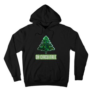 Oh Circuitree Christmas Electronics Circuit Board Hoodie