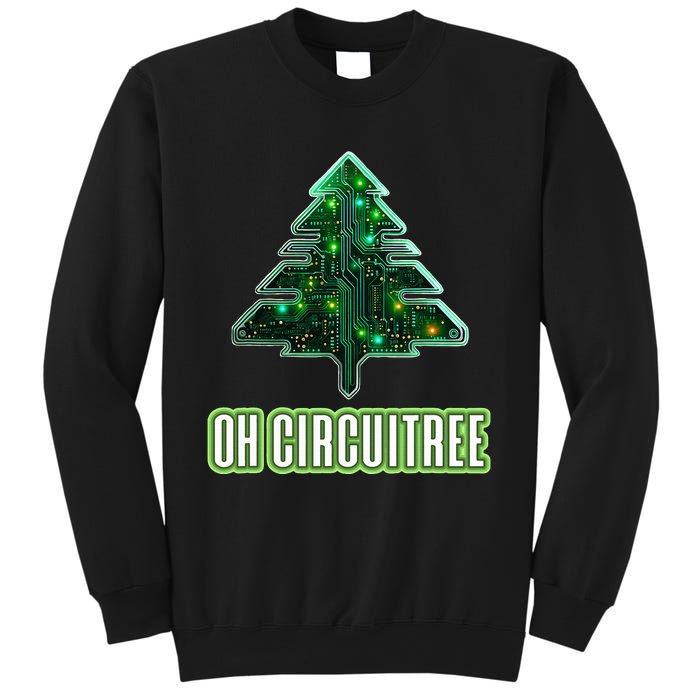 Oh Circuitree Christmas Electronics Circuit Board Sweatshirt