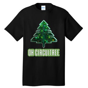 Oh Circuitree Christmas Electronics Circuit Board Tall T-Shirt