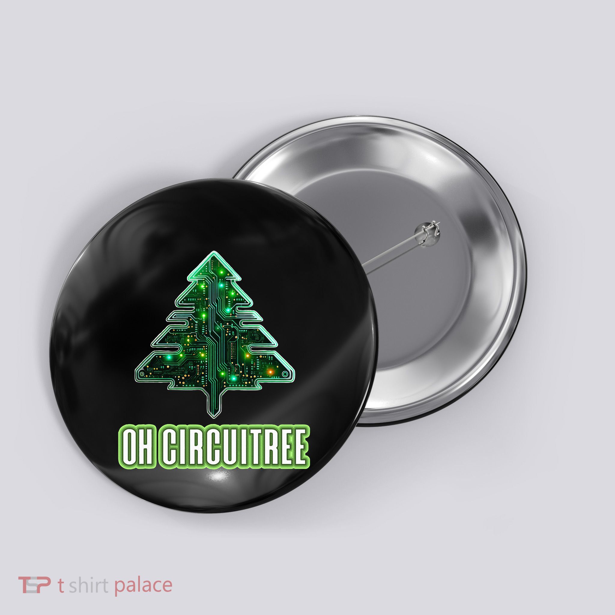 Oh Circuitree Christmas Electronics Circuit Board Button