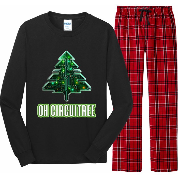 Oh Circuitree Christmas Electronics Circuit Board Long Sleeve Pajama Set