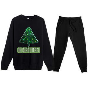 Oh Circuitree Christmas Electronics Circuit Board Premium Crewneck Sweatsuit Set