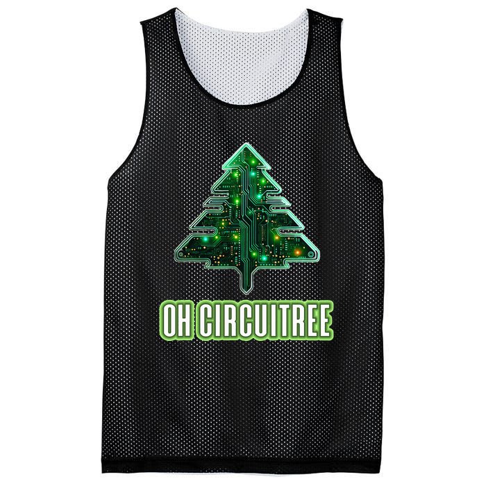 Oh Circuitree Christmas Electronics Circuit Board Mesh Reversible Basketball Jersey Tank