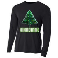 Oh Circuitree Christmas Electronics Circuit Board Cooling Performance Long Sleeve Crew