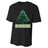 Oh Circuitree Christmas Electronics Circuit Board Performance Sprint T-Shirt