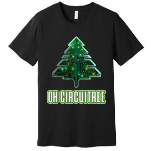 Oh Circuitree Christmas Electronics Circuit Board Premium T-Shirt