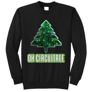 Oh Circuitree Christmas Electronics Circuit Board Tall Sweatshirt