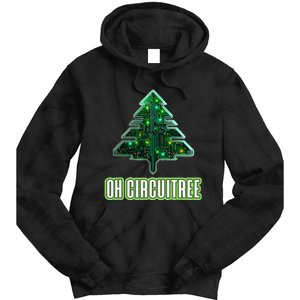 Oh Circuitree Christmas Electronics Circuit Board Tie Dye Hoodie