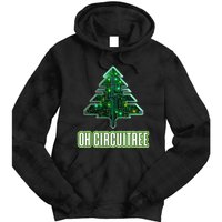 Oh Circuitree Christmas Electronics Circuit Board Tie Dye Hoodie