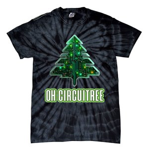 Oh Circuitree Christmas Electronics Circuit Board Tie-Dye T-Shirt