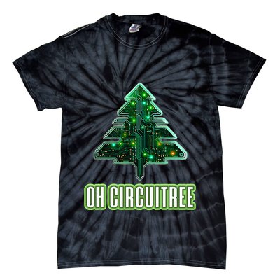 Oh Circuitree Christmas Electronics Circuit Board Tie-Dye T-Shirt