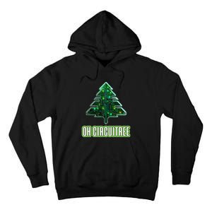 Oh Circuitree Christmas Electronics Circuit Board Tall Hoodie