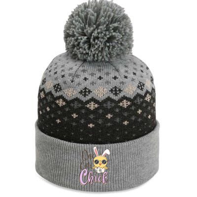 One Cute Chick With Glasses Funny Bunny Easter Day The Baniff Cuffed Pom Beanie