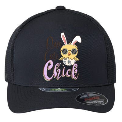 One Cute Chick With Glasses Funny Bunny Easter Day Flexfit Unipanel Trucker Cap