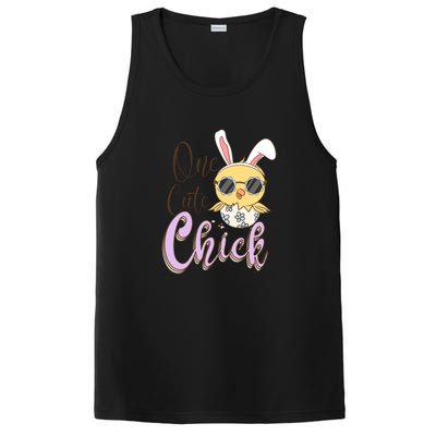 One Cute Chick With Glasses Funny Bunny Easter Day PosiCharge Competitor Tank