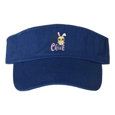 One Cute Chick With Glasses Funny Bunny Easter Day Valucap Bio-Washed Visor