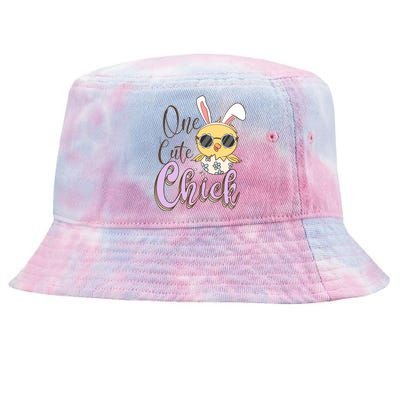 One Cute Chick With Glasses Funny Bunny Easter Day Tie-Dyed Bucket Hat