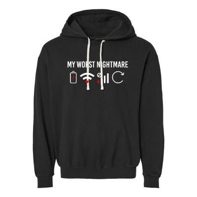 Online Clothes Computer Video Game Geek My Worst Nightmare Garment-Dyed Fleece Hoodie