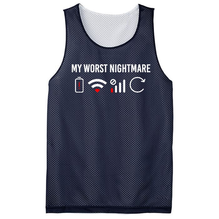 Online Clothes Computer Video Game Geek My Worst Nightmare Mesh Reversible Basketball Jersey Tank