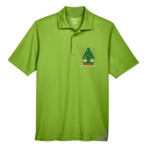 Oh Chemistree Christmas Chemistry Science Periodic Table Men's Origin Performance Pique Polo