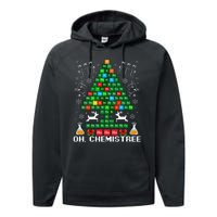 Oh Chemistree Christmas Chemistry Science Periodic Table Performance Fleece Hoodie