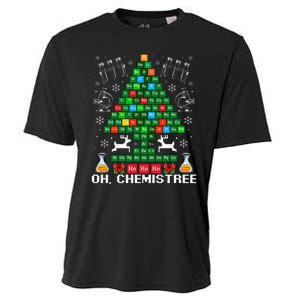 Oh Chemistree Christmas Chemistry Science Periodic Table Cooling Performance Crew T-Shirt