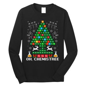 Oh Chemistree Christmas Chemistry Science Periodic Table Long Sleeve Shirt