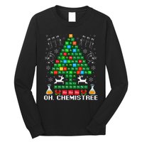 Oh Chemistree Christmas Chemistry Science Periodic Table Long Sleeve Shirt