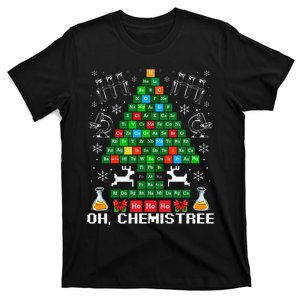 Oh Chemistree Christmas Chemistry Science Periodic Table T-Shirt