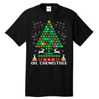 Oh Chemistree Christmas Chemistry Science Periodic Table Tall T-Shirt