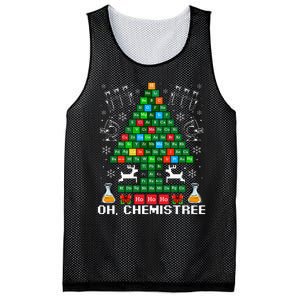 Oh Chemistree Christmas Chemistry Science Periodic Table Mesh Reversible Basketball Jersey Tank