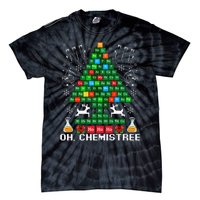 Oh Chemistree Christmas Chemistry Science Periodic Table Tie-Dye T-Shirt