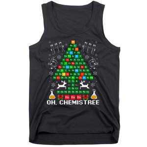 Oh Chemistree Christmas Chemistry Science Periodic Table Tank Top