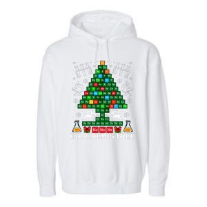 Oh Chemistree Christmas Chemistry Science Periodic Table Garment-Dyed Fleece Hoodie