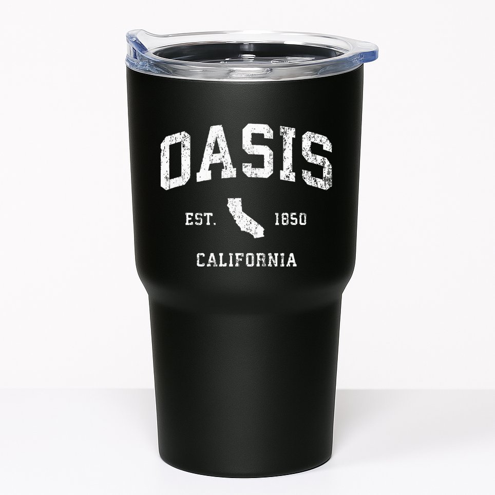 O.A.S.I.S California Ca Vintage Athletic Sports Design Tumbler