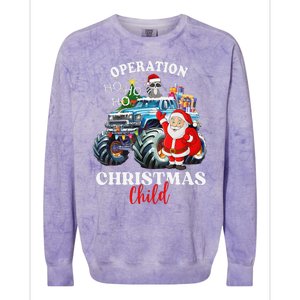 Operation Christmas Child Funny Santa Family Matching Xmas Colorblast Crewneck Sweatshirt