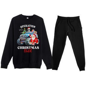 Operation Christmas Child Funny Santa Family Matching Xmas Premium Crewneck Sweatsuit Set