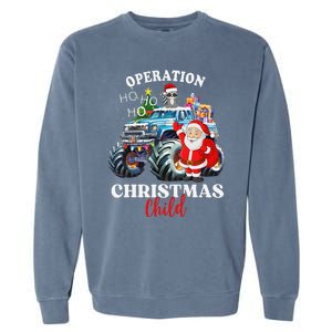 Operation Christmas Child Funny Santa Family Matching Xmas Garment-Dyed Sweatshirt