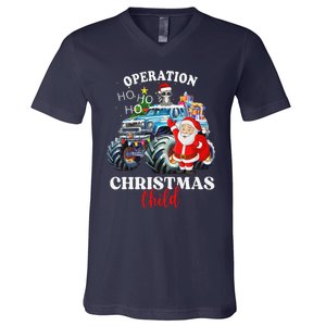 Operation Christmas Child Funny Santa Family Matching Xmas V-Neck T-Shirt