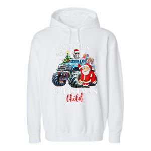 Operation Christmas Child Funny Santa Family Matching Xmas Garment-Dyed Fleece Hoodie