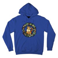 Orange Cat Christmas Wreath Meaningful Gift Hoodie