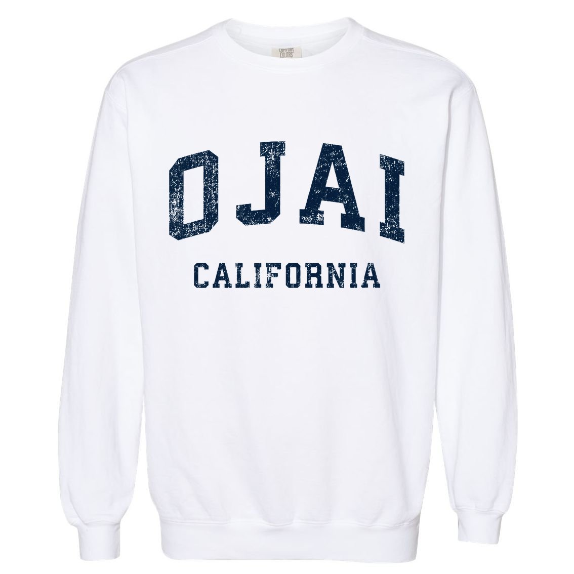 Ojai California Ca Vintage Athletic Sports Design Garment-Dyed Sweatshirt