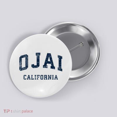 Ojai California Ca Vintage Athletic Sports Design Button