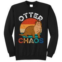 Otter Chaos Cute Otter Lover Animal Puns Punny Sweatshirt